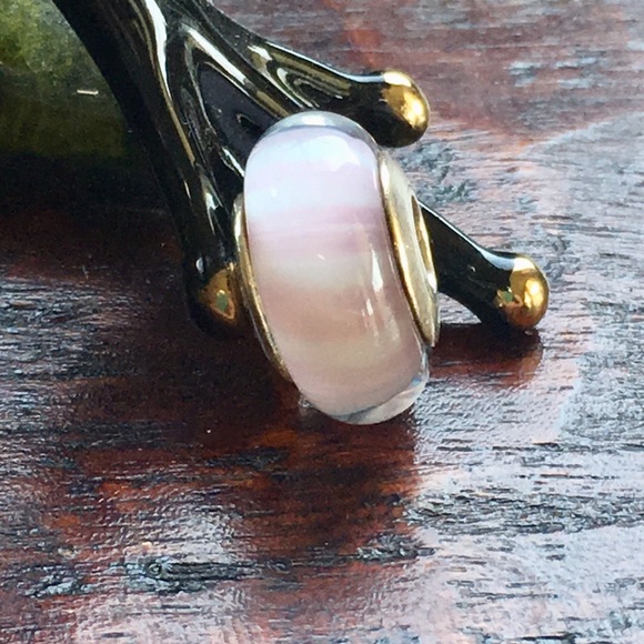 Pandora Pink Candy Stripes Charm 💎Retired💎🌸 - Picture 5 of 5